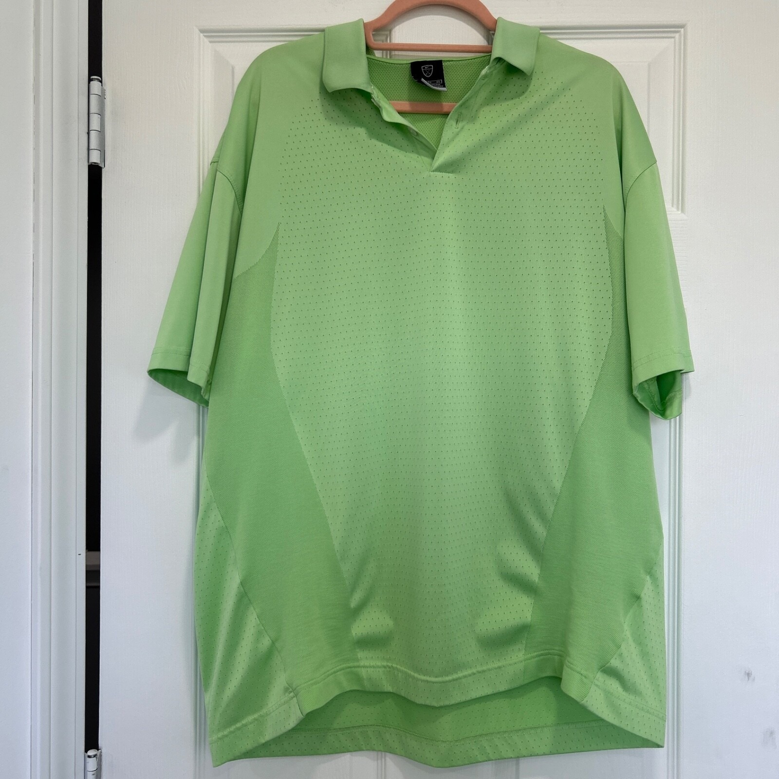 Nike Polo Shirt Mens Extra Large Green Dri Fit Golf Shirt Xl Short Sleeve